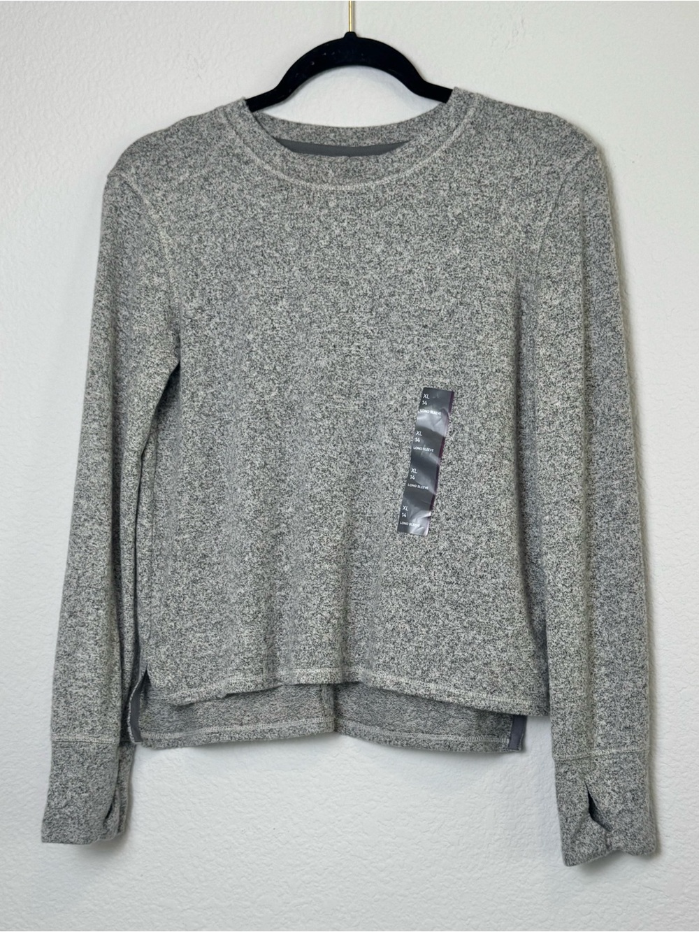 all in motion Girls Gray Heather Crewneck Pullover Sweatshirt